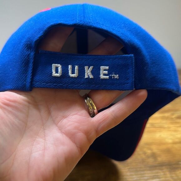Duke Blue Devils Blue Baseball Hat Adjustable Cap with Red Accents NEW - Picture 4 of 7